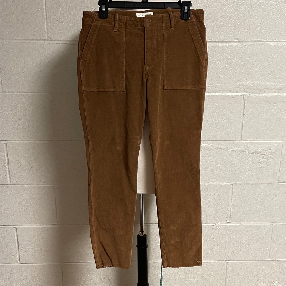 Nili Lotan Women's Brown Corduroy Pants